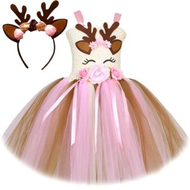 Imagem de Fantasia Infantil Rena natal, carnaval cosplay de rena roupas de festa de aniversário