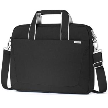 Imagem de BAFFINA Bolsa de ombro para laptop de 15,6 polegadas de 16 polegadas para homens e mulheres, bolsa de transporte de computador à prova d'água com alça, pasta de laptop para Macbook/Chromebook/Notebook