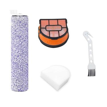 Imagem de HMHAMA Kits de substituição para aspirador Shark AW201 WD201 WD100 WD101 WD200 HydroVac Vacuum, 1 escova principal + 1 filtro externo amarelo + 1 filtro de espuma + 1 escova de limpeza