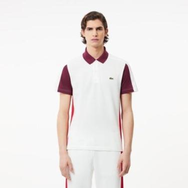 Imagem de Camisa Polo Lacoste em Piqué de Algodão com Colorblock Masculina-Masculino