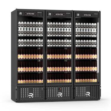 Imagem de Visa Cooler Extra Frio 1800 Litros Porta de Vidro Aquecida Preto/Preto VCEF1800PV 220V - Refrimate