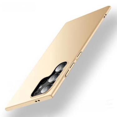 Imagem de Capa Capinha Acr�lica Fosca Ultra Fina Para Samsung Galaxy S24 Ultra Tela 6.8 Case Design Slim (Dourada)
