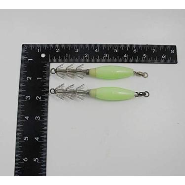 Imagem de ZHONGJIUYUAN 5 peças de isca de pesca em alto mar, gabaritos de lula, luminosos, artificiais, camarões, pesca, guarda-chuva, afiada, gancho rígido, saia de manga de choco 12,5 cm