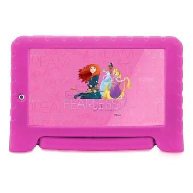 Imagem de Tablet Disney Princesas Plus Nb308 Usb 16gb Rosa Multilaser M7S Plus