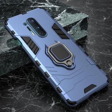 Imagem de Capa armadura à prova de choque para oneplus 8 pro suporte anel de carro capa traseira magnética para oneplus 8 pro 7 pro 6t 7t pro 7t, azul, para oneplus 6t