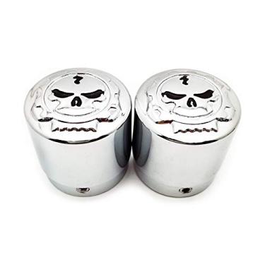 Imagem de AfterMokit Tampa da porca do eixo do garfo dianteiro com parafuso único para Harley Road Glide Electra Glide Ultra Limited Dyna V-Rod Sportster Softail Fat Boy Breakout 2.9 cm ID 4.3 cm H Chrome 2