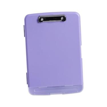 Imagem de Esquirla Prancheta com armazenamento e suporte para caneta, pasta para documentos, tamanho pp a4, organizador de prancheta para casa, negócios, escola, violeta claro