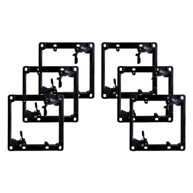 Imagem de BestMounts – Pacote com 6 suportes de montagem de baixa tensão, 2 grupos para saída de drywall, cabo de passagem através de placas de parede - Suporte de placa de parede para trabalhos antigos, fios