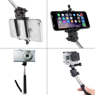 Imagem de Monopé Selfie Stick 3 em 1 com alcance de 36 cm para smartphone 