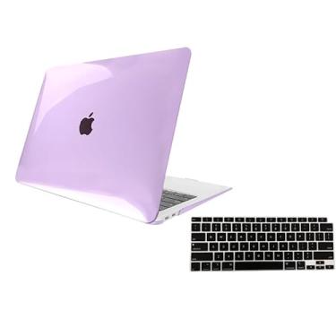 Imagem de Kit Capa Case Para Macbook PRO 13 Polegadas A1278 Fabricação entre 2009 e 2012 com Drive de CD/DVD + Película de Teclado (Lilas Cristal)
