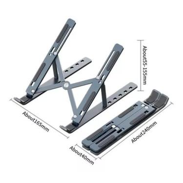 Imagem de Suporte Articulavel Dobrável Para Notebook Laptop Liga Aluminio - Alum