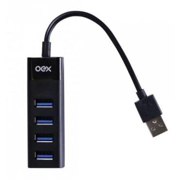 Imagem de Hub USB 2.0 com 4 Portas OEX HB102 Preto