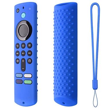 Imagem de Capa Protetora de Silicone para Fire Tv Stick, Capa Remota à Prova de Choque Com Cordão, Capa de Pele Brilhante para Fire Tv Stick 3ª Geração (BLUE)