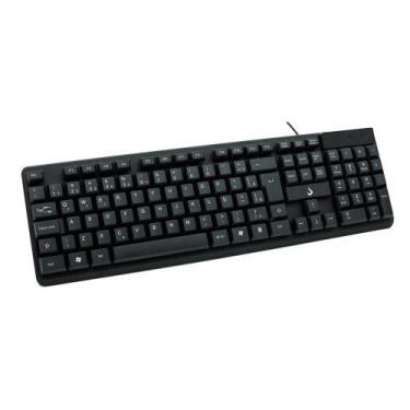 Imagem de Teclado Rise Mode Office OF 01, USB, ABNT, com Teclado Numérico, Preto