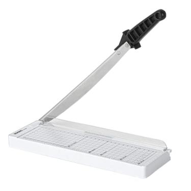 Imagem de Cortador de papel resistente A4, 39,6 cm x 22,4 cm, capacidade de 8 folhas, aparador de papel para cupom, etiqueta, cartolina e artesanato de scrapbook para escritório e casa (branco)