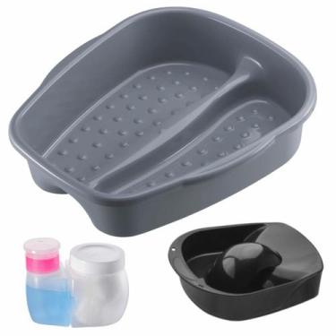 Imagem de Kit Manicure e Pedicure Tigela mão + Bacia Pés + Porta acetona e algod