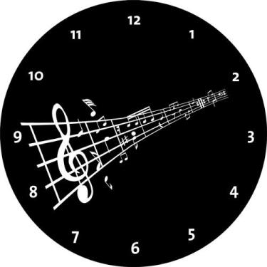 Imagem de Relógio Paredes Notas Musicais Silencioso - Intempo Design