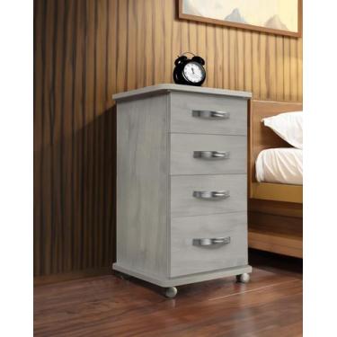 Imagem de Mesa de Cabeceira p/ Cama Box- 4 Gavetas (Com Corrediças Telescópicas)