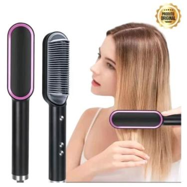 Imagem de Escova Alisa e Modela Chapinha de Cerâmica 127v - Black COMB