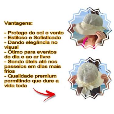 Imagem de Chapeu Para Praia Feminino Aba Grande Com Lacinho Moda - ALRA SEMIJOIA