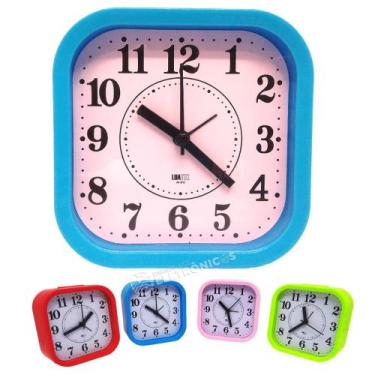 Imagem de Relógio Despertador Alarme Formato Quadrado Compacto E Leve Zb2012 - L