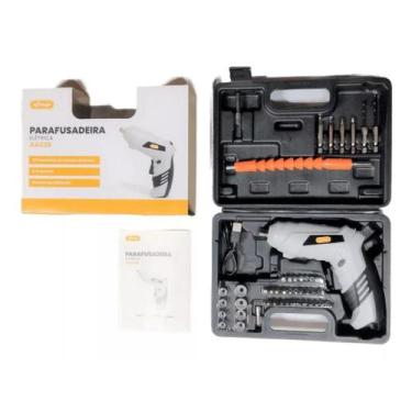 Imagem de Parafusadeira Compacta com 47 Acessórios e Bateria Recarregáve - SHOP 