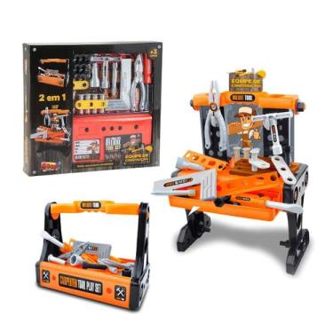 Imagem de Brinquedo Serralheria Kit Ferramentas Mesa Construção 2 Em 1 - Zoop To