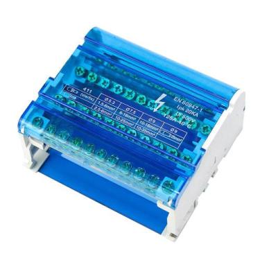 Imagem de Bloco de Distribuição Modular 4 Barramentos de 11 Furos 125a para Tril