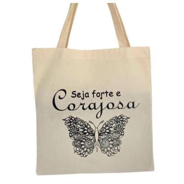 Imagem de Bolsa Ecobag  100% algodão Estampa Corajosa - CARIOCA MAIS