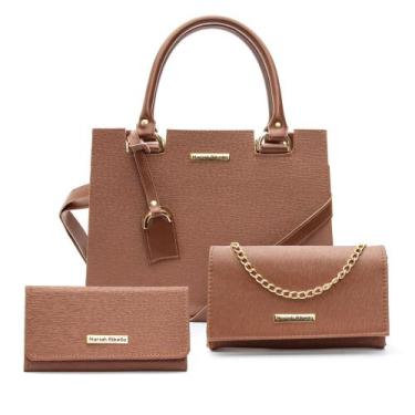 Imagem de Bolsa Carteira Feminina Para Festa E Dia Dia Kit Com 3 Peças - Lavive 