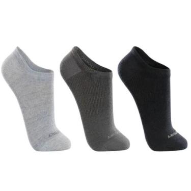 Imagem de Kit 3 Pares de Meia Lupo Sport 3170-089 Cinza/Chumbo/Preta, 41/44, Cin
