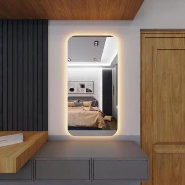 Imagem de Espelho organico de luxo pinterest 115x60 e14 incolor led branco quent