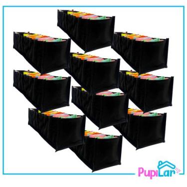 Imagem de Kit 10 colmeias organizadoras p 10x12x35 tnt preto - pupilar
