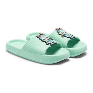 Imagem de Chinelo Infantil Menino Enfeite Robô Casual Slide Nuvem Confortável - 