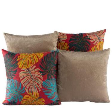 Imagem de Almofada Estampada Jacquard Decorativas com Ziper 4 unidades - Mariall