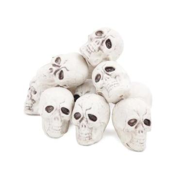 Imagem de Cabeças Halloween Mini Cranios Assustadores de Esqueleto - Fantasias C