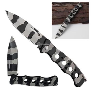 Imagem de Canivete Faquinha de Bolso Multiuso em Aço Ideal para Pesca, Camping e