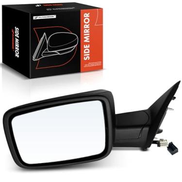 Imagem de A-Premium Espelho retrovisor elétrico do lado do motorista - compatível com Dodge Ram 1500 2009-2010, Ram 2500 2010, Ram 3500 2010 - Espelho retrovisor externo externo preto dobrável manual aquecido