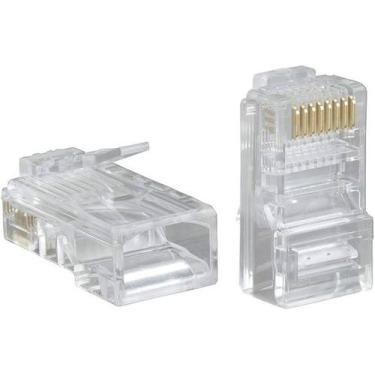 Imagem de Kit 100 Conector Rj45 Macho Cat6 - WS