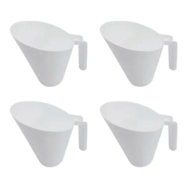Imagem de Concha P/ Medir Cereais Mantimentos Kit 4 Peças Nitron, Sortida