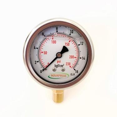 Imagem de Manômetro vertical-diam.63mm (2. 1/2 ) com escala de 0-16 KGF/CM2 x 23