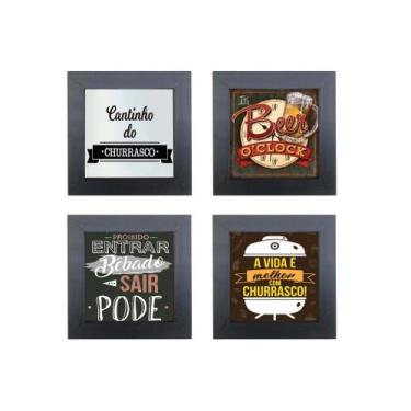 Imagem de Kit Quadros Area Gourmet Cantinho Churrasco Churrasqueira Cozinha Pare