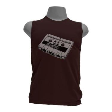 Imagem de Camiseta regata masculina - Fita K7. - DASANTIGAS, Nutmeg, Nutmeg, P