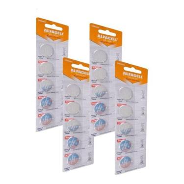 Imagem de Bateria Cr2032 Alcalina 3v 04 Cartelas Kit C/ 20 Unidades - ALFACELL