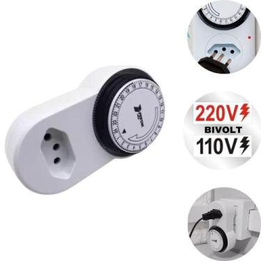 Imagem de Temporizador Analógico Bivolt Timer Tomada Piscina 110v 220v - Fertak