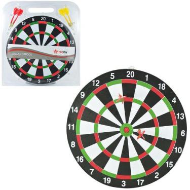 Imagem de Jogo de dardos com alvo dupla face + 4 dardos 30cm de ø - RIO DE OURO