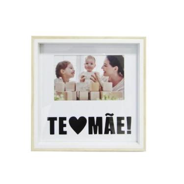 Imagem de Porta Retrato 10x15 Com Moldura De Madeira Mdf Te Amo MÃe - Sanxis
