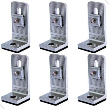 Imagem de Kit 06 Suporte em L Telha Fibrocimento Chapa L Alumínio  - GB ELETRICA