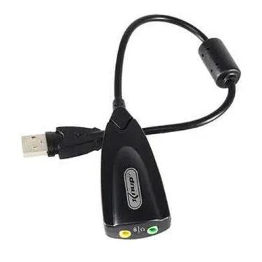 Imagem de Placa de som externa usb fone + micorofone hb-t130 knup - MAGNUS