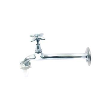 Imagem de Torneira pia longa cozinha parede c-23 18 cm metal c/ bico união - Sen